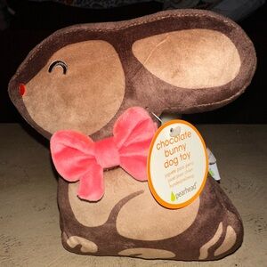 Easter Chocolate Bunny Dog Toy, Plush Squeaker Pet Toy, Soft Plush New~for all